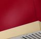 AGA Euclid 36" Piccadilly Red Wall Mounted Range Hood  with Brushed Brass Trim-1