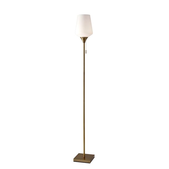 Adesso® Roxy Antique Brass Floor Lamp-0
