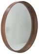 A & B Home Black Walnut Round Wall Mirror-0