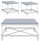 Coaster® Lindley 3-Piece Tempered Glass Top Occasional Table with Chrome Base Set-0