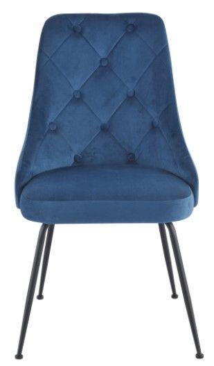 Mazin Furniture Plumeria Blue Side Chair -1