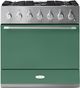 AGA™ Mercury 36" Stainless Steel Pro Style Dual Fuel Range with Mineral Green Door-0