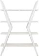 International Furniture Direct Moka White X-Shaped Étagère Bookcase-2