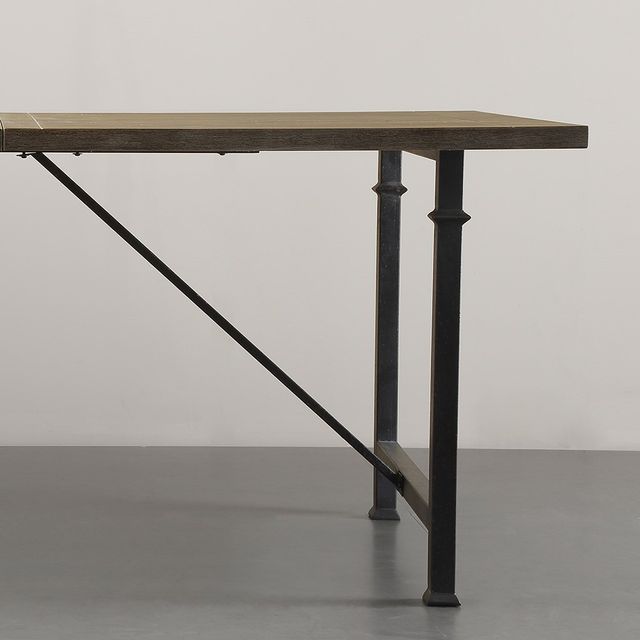 Olliix by Madison Park Grey Cirque Dining Table with Metal Legs-3