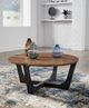 Signature Design by Ashley® Hanneforth Brown Coffee Table with Black Base-4