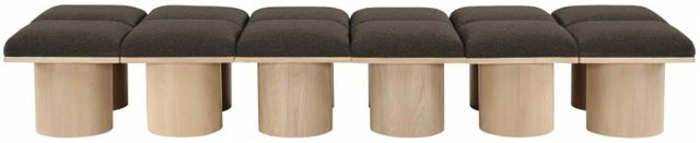Meridian Furniture Pavilion 12-Piece Brown/Natural 108" Modular Bench Set-1