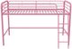 dhp furniture® Jett Pink Twin Youth Loft Bed-3