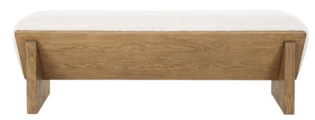 Uttermost® Wedged Ivory Fabric Bench-3