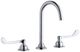 Elkay Chrome 8" Centerset Concealed Deck Laminar Flow Faucet with 5" Gooseneck Spout and 6" Wristblade Handles-2