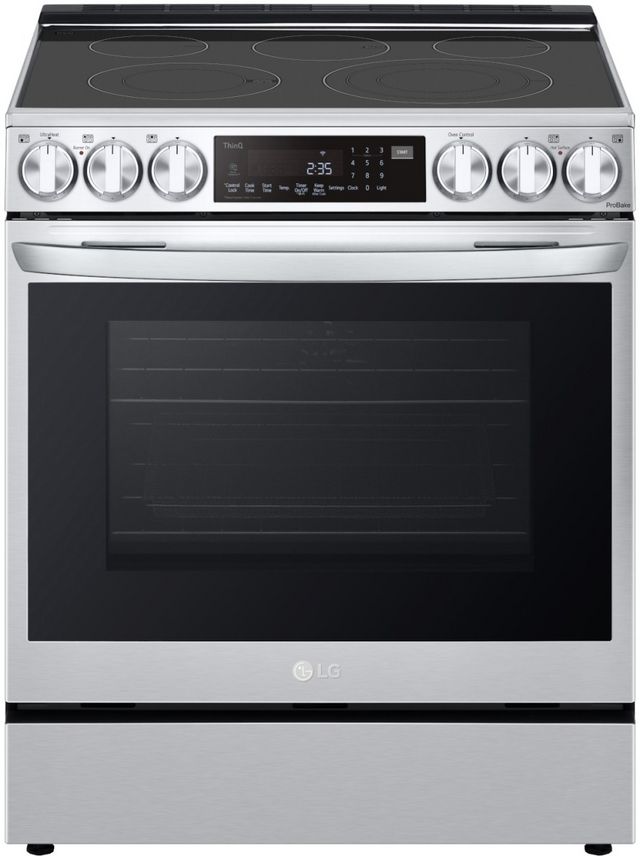 LG 30" PrintProof® Stainless Steel Slide In Electric Range-0