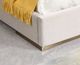 VIG Furniture Modrest Cartier Beige Velvet/Brass Queen Panel Bed-3