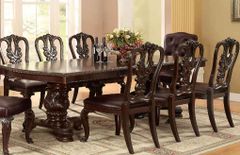 Furniture of America® Bellagio 7-Piece Brown Cherry Dining Set with Wood Chairs