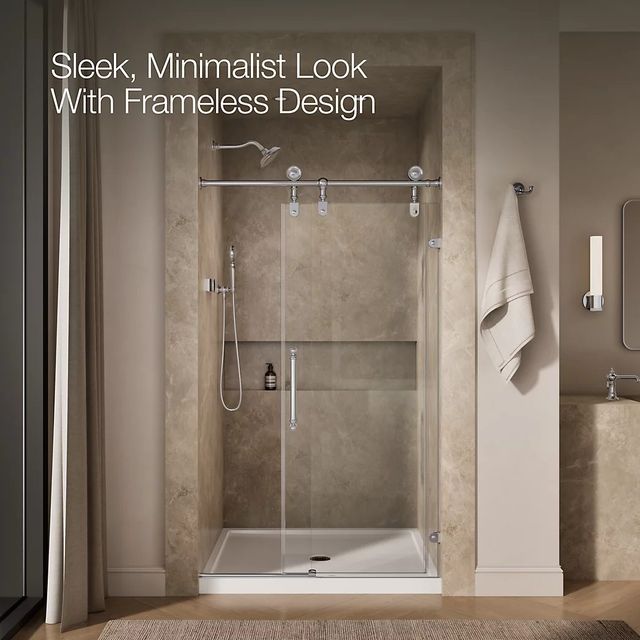 KOHLER Artifacts™ Polished Chrome 81" x 46" - 47" Sliding Shower Door-3