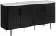 Monarch Specialties Inc. White 66" Cabinet with Faux Marble Top and Black Base-0
