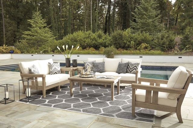 Signature Design by Ashley® Gerianne Grayish Brown Wooden Outdoor End Table-5