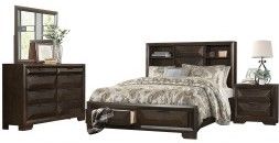 Mazin Furniture Chesky Warm Espresso Eastern King Bed-2