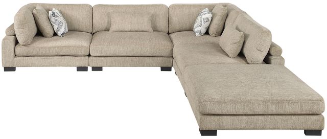 Homelegance® Tinley 5-Piece Brown Modular Sectional with Ottoman-3