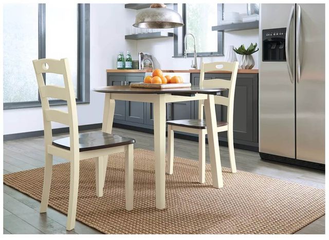 Signature Design by Ashley® Woodanville 3 Piece Cream/Brown Dining Set-0