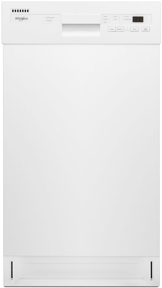 Lave-vaisselle encastré à commandes frontales de 18 po Whirlpool® - Blanc
