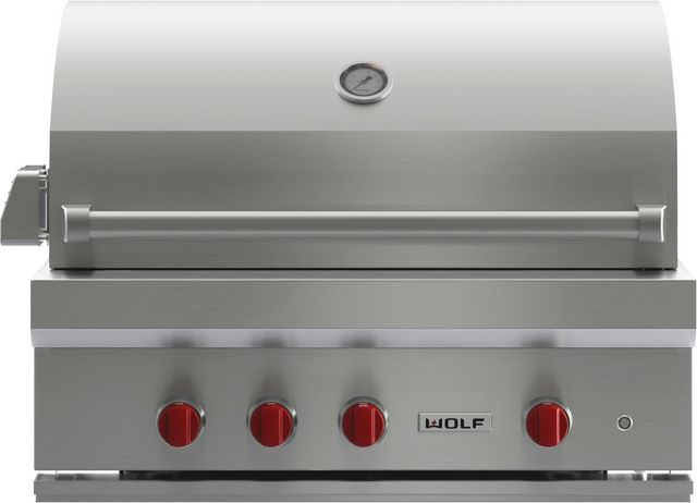 Wolf® 4-Burner Stainless Steel Built In Liquid Propane Gas Grill