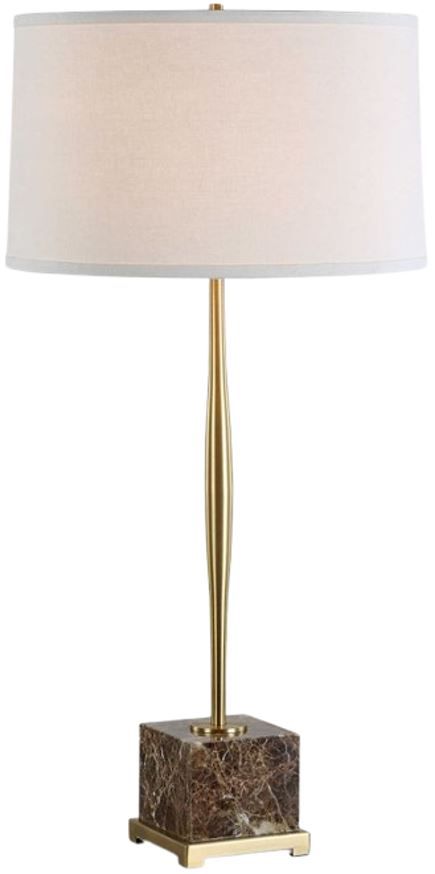 Uttermost® Booker Antique Brass/Brown Table Lamp-3