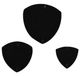 Sagebrook Home Dayton 3-Piece Black/White Triangle Wall Decor Set-4