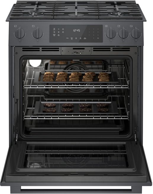 Bosch® 800 Series 30" Black Stainless Steel Slide In Gas Range-2