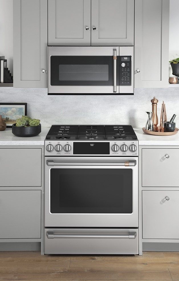 Café™ 30" Stainless Steel Slide In Gas Range-1