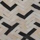 A & B Home 2-Piece Black/White Rectangular Woven Bamboo Tray Set-4