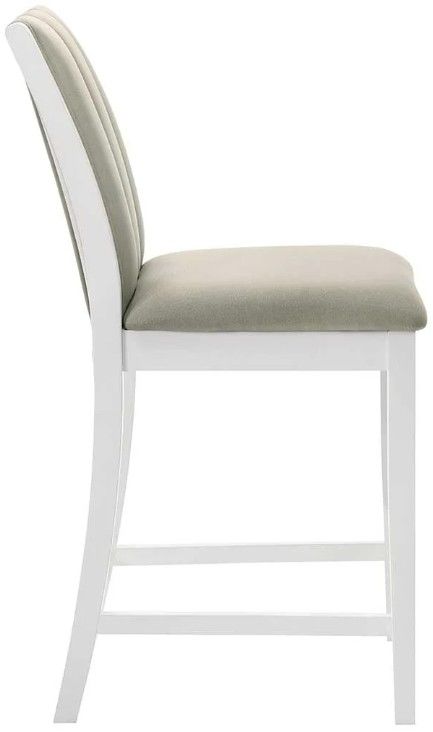Armen Living Nolan 3-Piece Matte White/Misty Fog Counter Stool Set-2