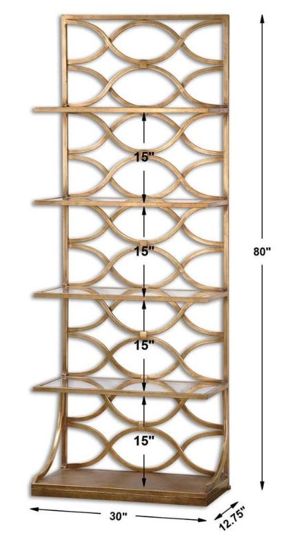 Uttermost® Lashaya Gold Leaf Etagere-2
