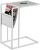 Monarch Specialties Inc. White Metal Accent Table with a Magazine Rack-0