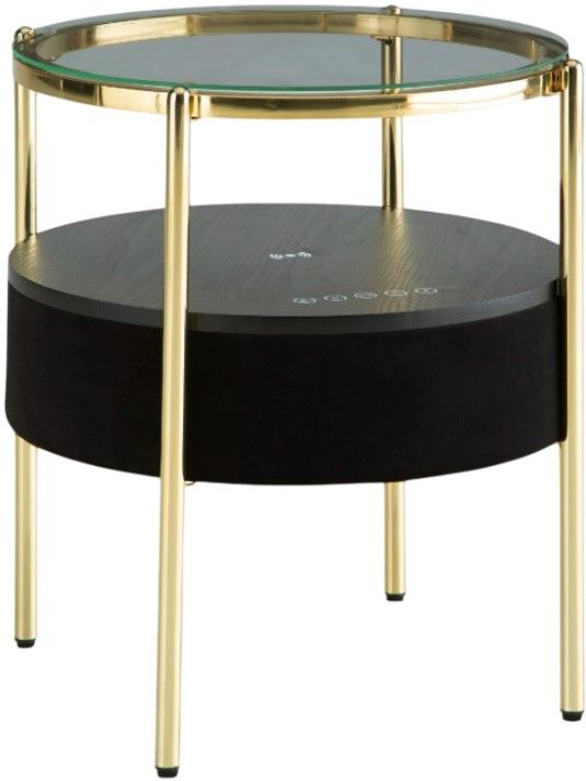 Signature Design by Ashley® Nedman Glass Top Accent Table with Gold Base-0