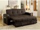 Furniture of America® Mavis Dark Brown Futon Sofa-1