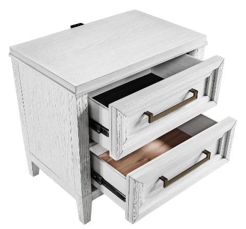 Coaster® Marielle Distressed White Bedside Table Nightstand-3