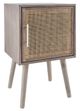 A & B Home Taupe Bedside Table-0