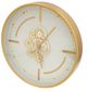 A & B Home Gold/White Wall Clock with Gear Design-2