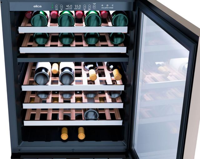 Refroidisseur à vin encastré de 24 po Elica® de 4.8 pi³ - Cadre prêt pour le panneau-2