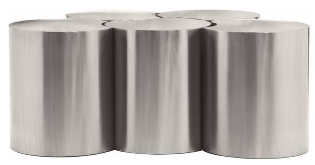 Meridian Furniture Dimple 5-Piece Silver 20" Modular Nesting Coffee Table Set-1