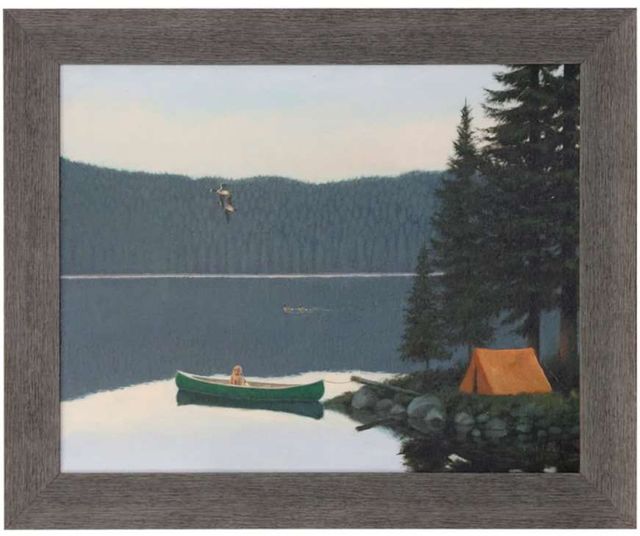 StyleCraft Happy Place Dark Green/Gray/Green/Light Blue Wall Art-0