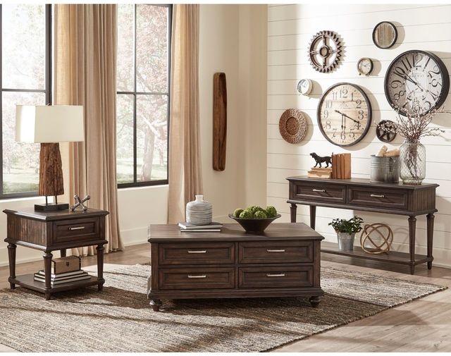 Mazin Furniture Cardano Driftwood Charcoal Cocktail Table-3