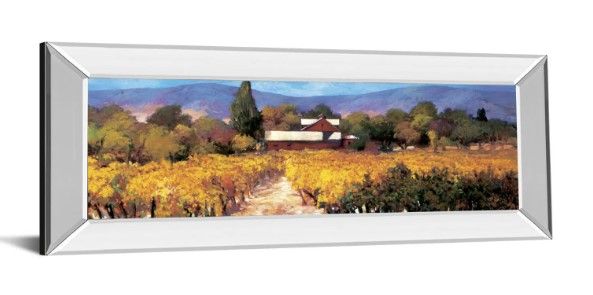 Classy Art Vineyard Afternoon by Craig, P. Mirrored Frame Wall Art-1