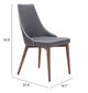 Zuo® Moor Dark Gray Dining Chair-4