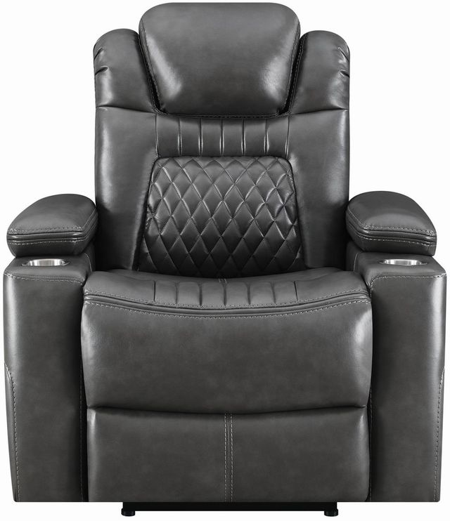 Coaster® Korbach Charcoal Power Headrest Recliner-0