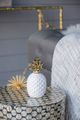 A & B Home Gold/White Ceramic Pineapple-5
