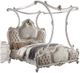 ACME Furniture Picardy Antique Pearl Upholstered Eastern King Canopy Bed-0