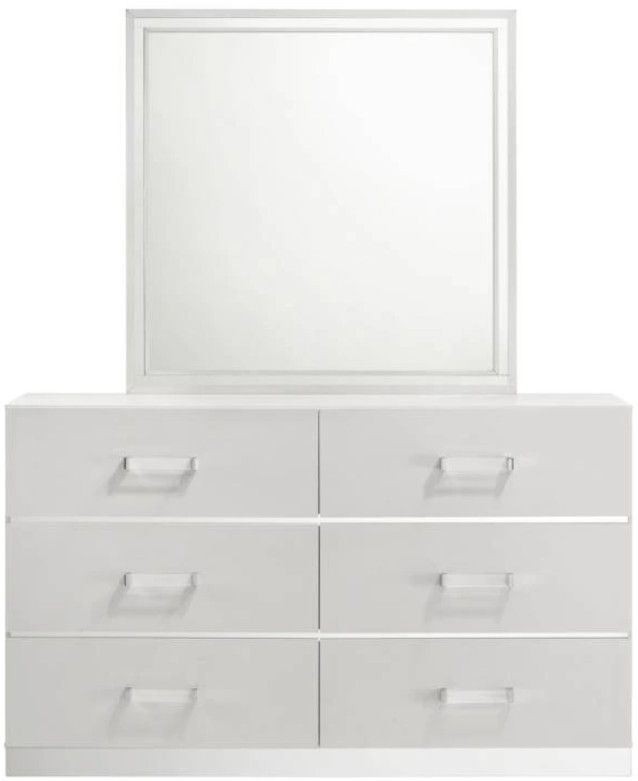 New Classic® Home Furnishings Europa 4-Piece White King Panel Bedroom Set-3