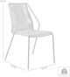Armen Living Clip 2-Piece Blue Metal/Rope Outdoor Dining Side Chair Set-2