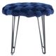 Powell® Scarlet Navy Round Ottoman Stool-1