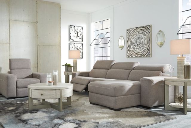 Signature Design by Ashley® Mabton 2-Piece Gray Living Room Set with Power Reclining Sofa-3